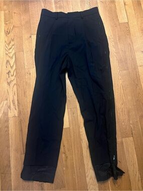 Juun.J Black avant garde side zip pants